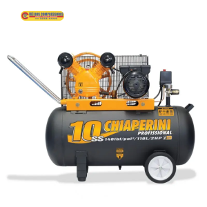 Compressor 10SS – Super Série! Um novo conceito em compressor de média pressão (140lbf/pol²), com motor de 2hp Bivolt 127/220V~, prático para transportar e fácil de usar pois vem com alças e dupla saída de ar comprimido sendo uma direta e a outra regulável. Ideal para quem precisa de ar comprimido com eficiência, a qualquer hora e em qualquer lugar!