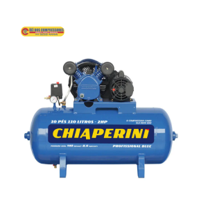 Compressor de ar média pressão 10 pcm 110 litros – Chiaperini 10110 Blue