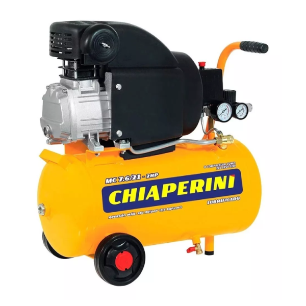 Compressor de ar elétrico portátil Chiaperini MC 7.6/21-2HP 21L 2hp 220V