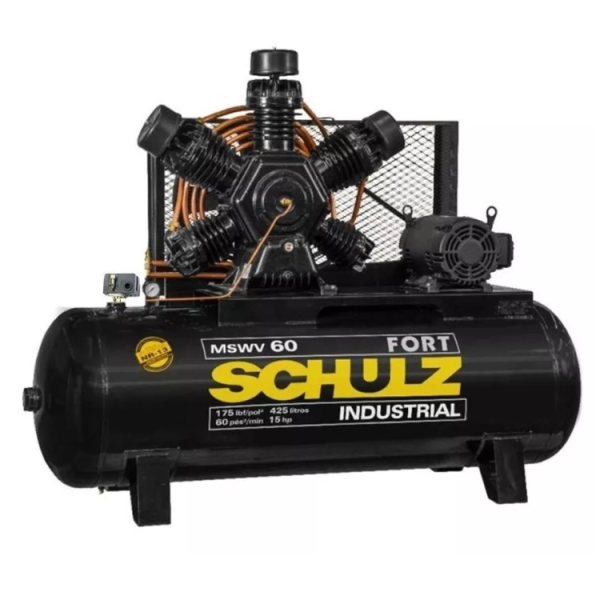 Compressor de ar elétrico Schulz Fort MSWV 60/425 425L 15hp 220V