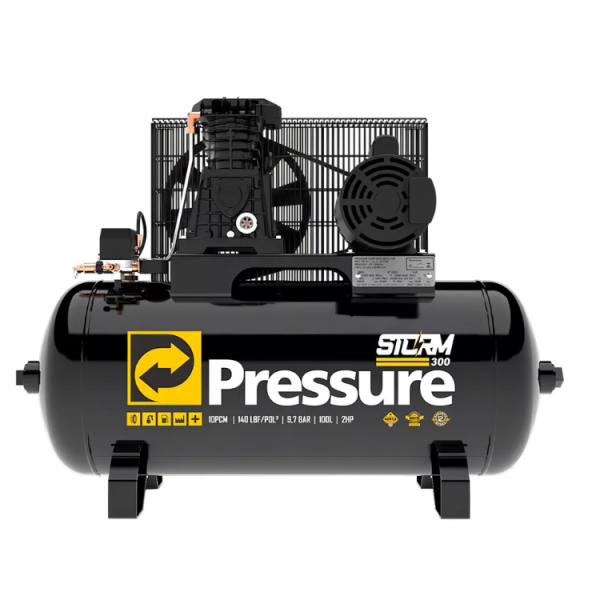 Compressor De Ar Storm 300 Mono Pressure Cor Preto Fase elétrica Monofásica 110V/220V