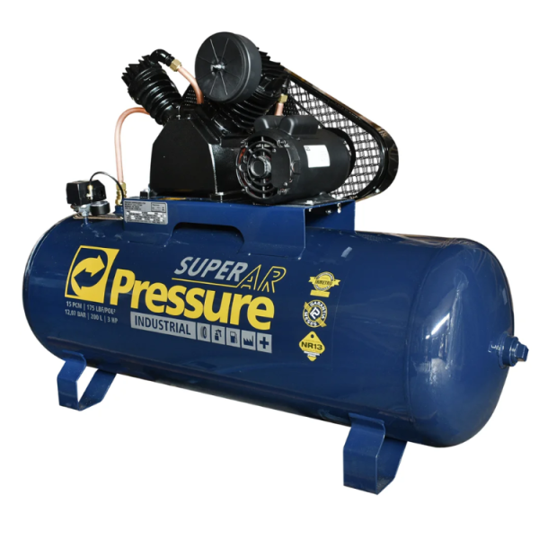 Compressor de Ar 15 Pés 200 L Super Ar Pressure 127/220V