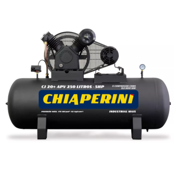 Compressor de ar elétrico Chiaperini Industrial Mais CJ 20+ APV 250L 250L 5hp 220V