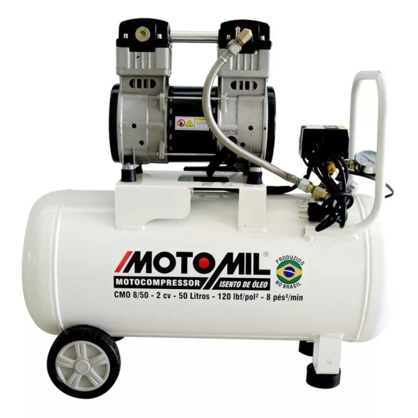 Compressor de ar elétrico portátil Motomil CMO-8/50 BR 50L 2hp 220V