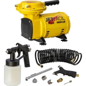 Motocompressor De Ar Direto Jet Fácil Plus Com 9 Acessórios