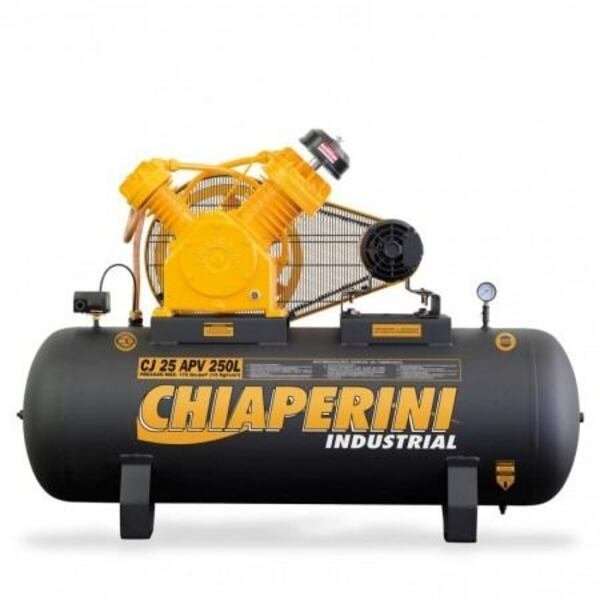 Compressor Chiaperini Cj 25 Apv 250 Litros 175 Libras 5 Cv Trifásico - Imagem 2