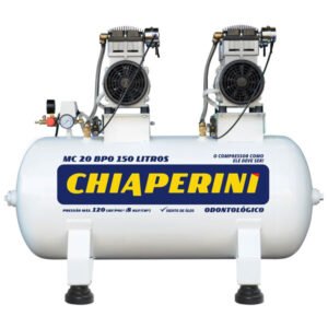 COMPRESSOR DE AR ODONTOLOGICO CHIAPERINI 20/150L BPO ISENTO OLEO 220V