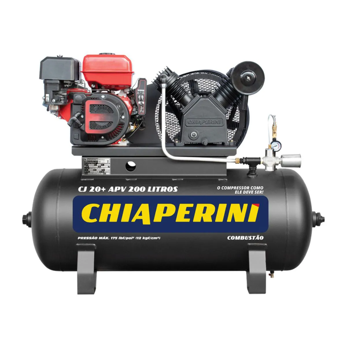 Compressor De Alta Pressão A Gasolina 20 pcm 200 litros CJ 20+ APV 200 9HP - Chiaperini