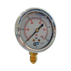 MANÔMETRO GLICERINA 1/4 ( 10 BAR MAIOR )