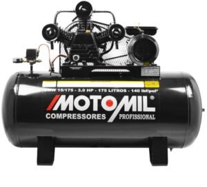COMPRESSOR DE AR 15/175 MOTOMIL CMW 3 PISTAO 3HP 220V 140 PSI