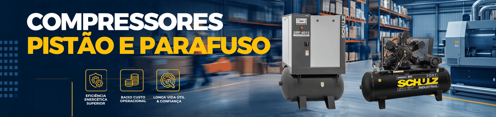 pistão e parafusos compressores rei